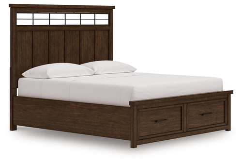 Taffenbrook - California King Panel Storage Bed - Medium Brown