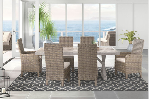 Beachcroft - 7 Pc. - Dining Set with Chairs - Beige