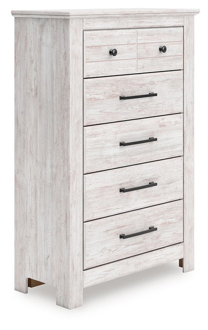 Makidern - Five Drawer Chest - Whitewash