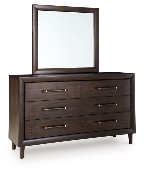 Dantenton - Dresser And Mirror - Merlot