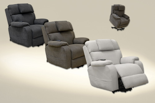 Snoozer - Power Lift Power Headrest Lay Flat Recliner With CR3 Heat / Massage / Zero Gravity - Fossil