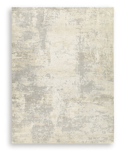Raif - 9' x 12' Rug - Gray / White / Cream