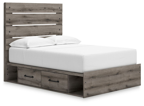 Graystorm - Full Panel Storage Bed - Brown Gray