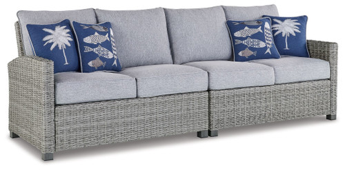 Naples Beach - RAF/LAF Loveseat w/Cush (Set of 2) - Light Gray