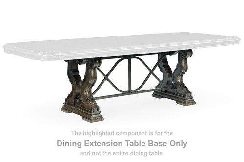 Maylee - Rectangular Drm Extension Table Base - Dark Brown