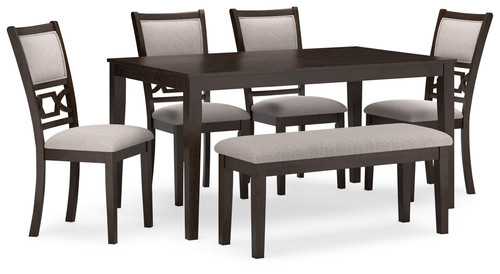 Langwest - Dining Room Table Set (Set of 6) - Brown