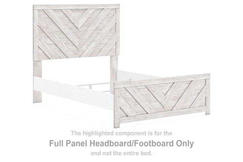 Cayboni - Full Panel Headboard/Footboard - Whitewash