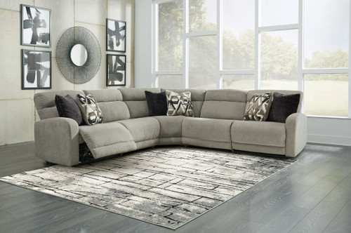 Colleyville Stone Zero Wall Recliners 5 Pc Sectional