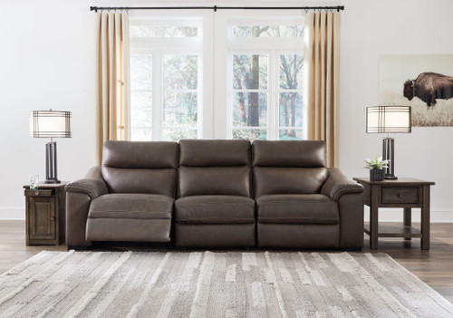 Salvatore Chocolate Power Reclining Sofa 3 Pc Sectional