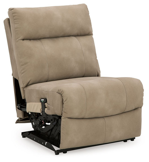 Next-Gen Durapella - Power Armless Recliner With Adj Headrest - Sand