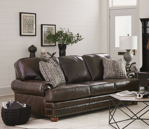 Roberto - Leather Sofa - Cocoa