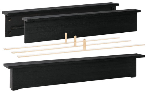 Londer - King Panel Footboard W/Rails - Black