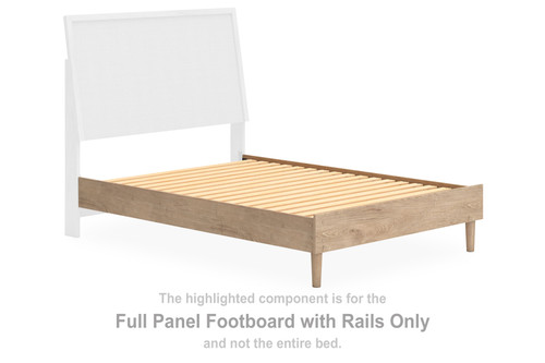 Cielden - Full Panel Footboard With Rails - Tan