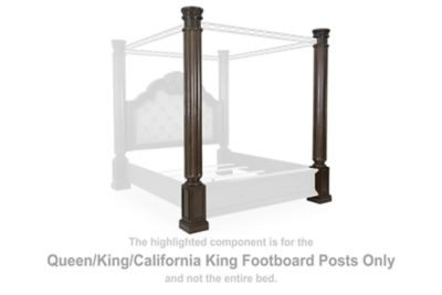 Maylee - Queen/King/California King Footboard Posts - Dark Brown