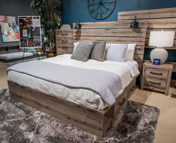 Graystorm - Queen/King Side Storage With Rails - Brown Gray