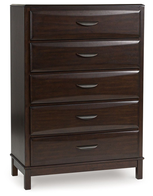 Vanmore - Five Drawer Chest - Dark Brown