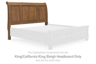 Feddinger - King/California King Sleigh Headboard - Medium Brown