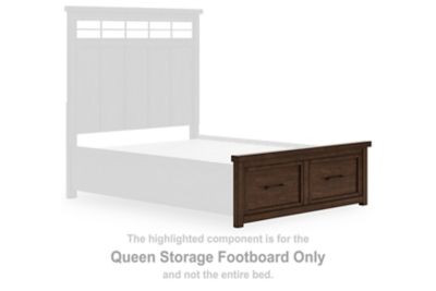 Taffenbrook - Queen Storage Footboard - Medium Brown