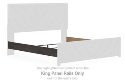Prendonea - King Panel Rails - Charcoal