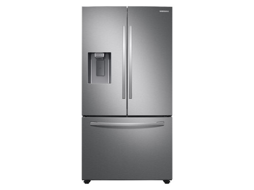 27 cu. ft. Large Capacity 3-Door French Door Refrigerator with External Water & Ice Dispenser in Stainless Steel