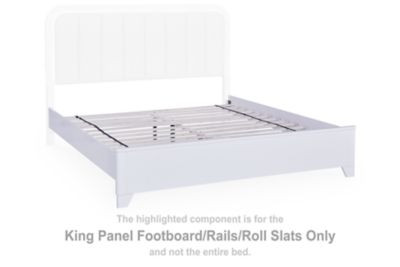 Jarlee - King Panel Footboard / Rails / Roll Slats - White