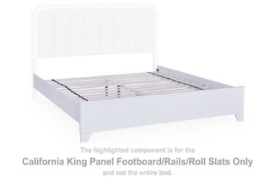 Jarlee - California King Panel Footboard / Rails / Roll Slats - White