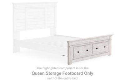 Makidern - Queen Storage Footboard - Whitewash