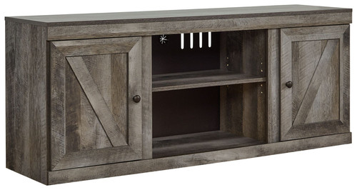 Wynnlow - LG TV Stand w/Fireplace Option - Gray