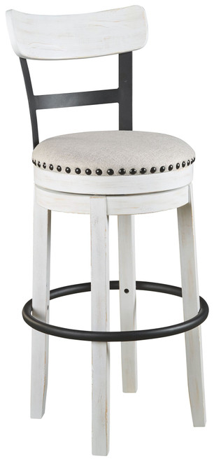 Valebeck - Tall UPH Swivel Barstool - White