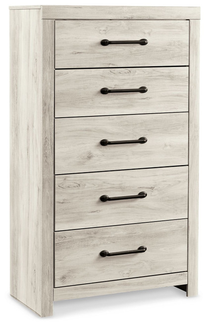 Cambeck - Five Drawer Chest - Whitewash