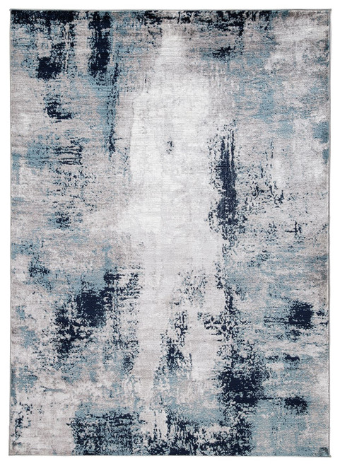 Leonelle - 8' x 10' Rug - White / Blue / Gray