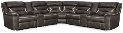 Kincord - 3-Piece Power Reclining Sectional - Midnight