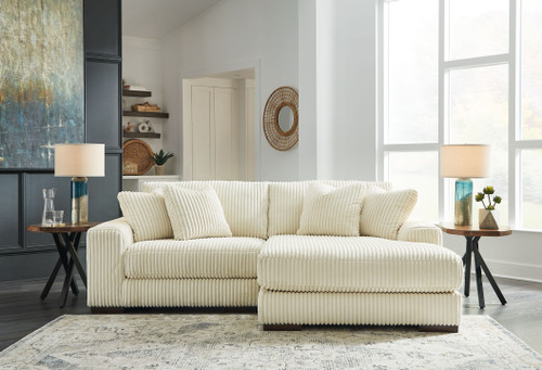Lindyn - Right Arm Facing Corner Chaise 2 Pc Sectional - Ivory