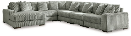 Lindyn - 6-Piece Sectional With Laf Corner Chaise - Fog