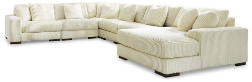 Lindyn - 6-Piece Sectional With RAF Corner Chaise - Ivory