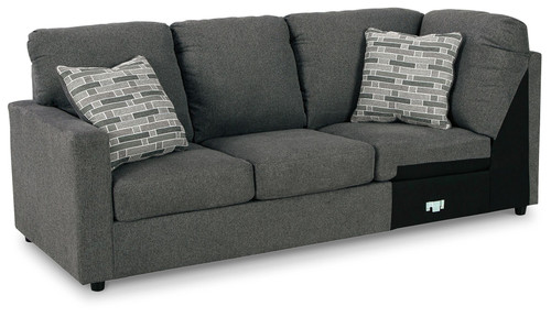 Edenfield - LAF Sofa w/Corner Wedge - Charcoal