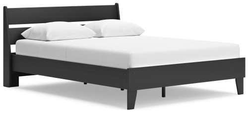Socalle - Queen Panel Platform Bed - Black