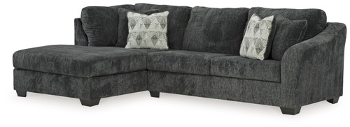 Biddeford - 2-Piece Sleeper Sectional With Laf Corner Chaise - Ebony