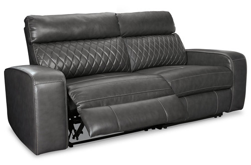 Samperstone - 2-Piece Power Reclining Sectional - Gray