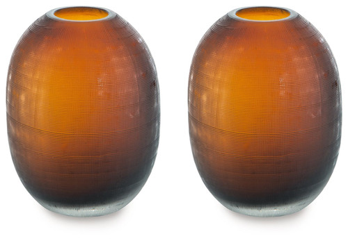 Embersen - Vase (Set of 2) 7.75" - Amber