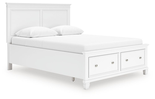 Fortman - Queen Panel Storage Bed - White