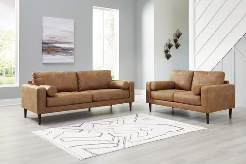 Telora - 2 Pc. - Sofa, Loveseat - Caramel