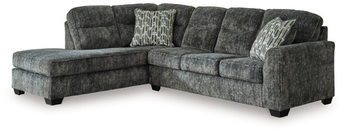 Lonoke - 2-Piece Sectional With Laf Corner Chaise - Gunmetal