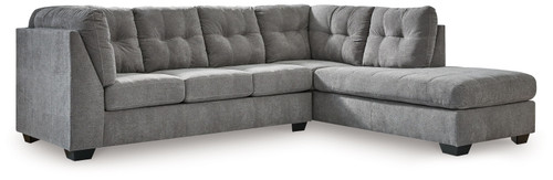 Marleton - 2-Piece Sleeper Sectional With Raf Corner Chaise - Gray