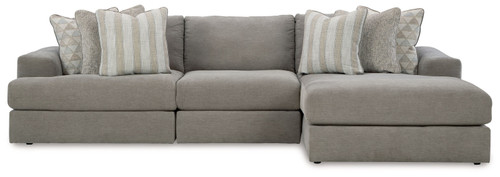 Avaliyah - 3-Piece Sectional With Raf Corner Chaise - Ash