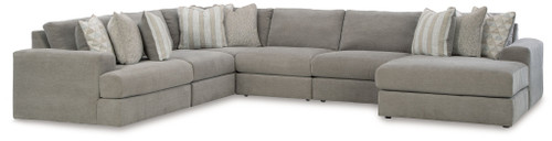 Avaliyah - 6-Piece Sectional With Raf Corner Chaise - Ash