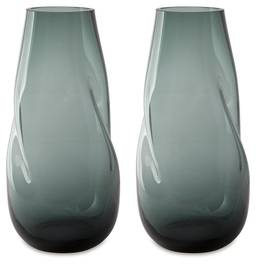 Beamund - Vase (Set of 2) - 13" - Teal Blue