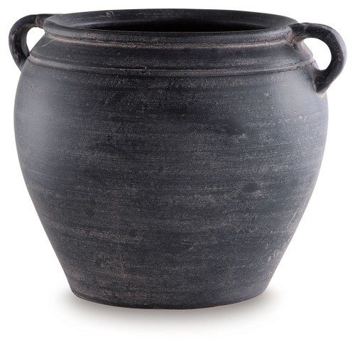Meadie - 9" Vase - Distressed Black