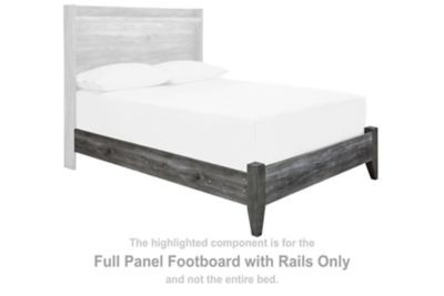 Baystorm - Full Panel Footboard w/Rails - Gray