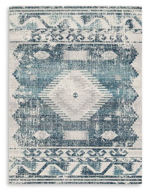 Daddridge - 5' x 7' Rug - Blue / Gray / Ivory